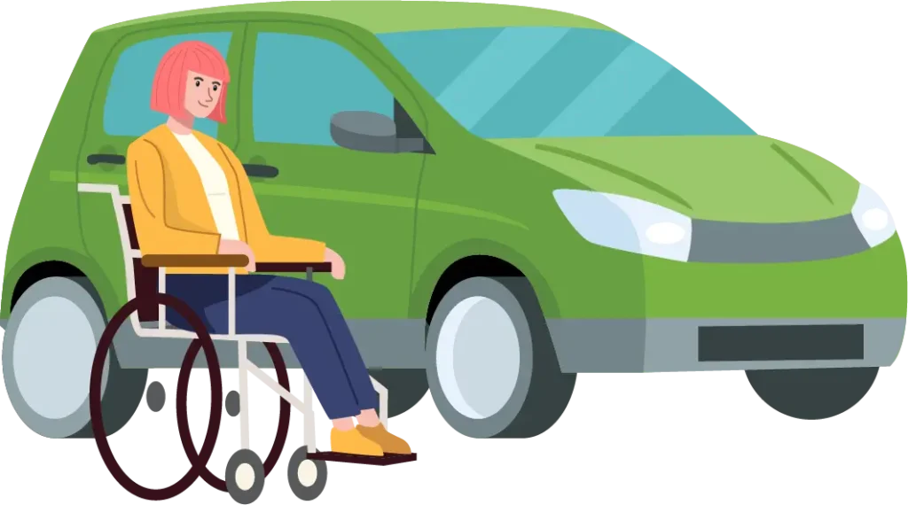 Wheelchair accessible taxi in Northampton